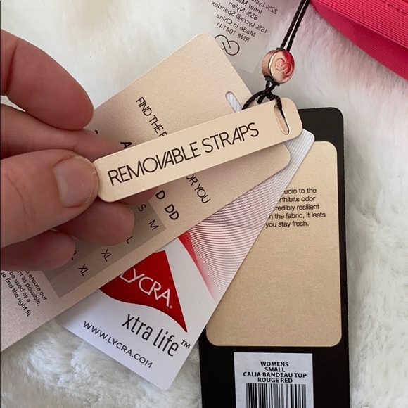 Calia Carrie Underwood Bandeau Swim top rouge red - Picture 8 of 11